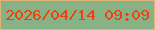 文字の大きさ：1、枠の色：deb378、背景の色：88b186、文字の色：ec4210 無料ブログパーツのブログ時計