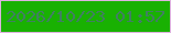 文字の大きさ：5、枠の色：deb3df、背景の色：19b102、文字の色：417f62 無料ブログパーツのブログ時計