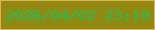 文字の大きさ：4、枠の色：deb45b、背景の色：938810、文字の色：19c25b 無料ブログパーツのブログ時計
