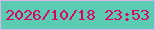 文字の大きさ：5、枠の色：deb4ec、背景の色：5bccb2、文字の色：dc0165 無料ブログパーツのブログ時計