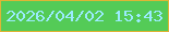 文字の大きさ：4、枠の色：deb536、背景の色：54cb57、文字の色：9bebfd 無料ブログパーツのブログ時計
