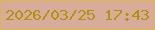 文字の大きさ：5、枠の色：deb54c、背景の色：d8ac9a、文字の色：b3900d 無料ブログパーツのブログ時計