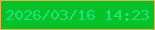 文字の大きさ：3、枠の色：deb650、背景の色：06c127、文字の色：1fe47a 無料ブログパーツのブログ時計