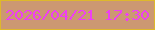 文字の大きさ：5、枠の色：deb82b、背景の色：cc9872、文字の色：ee3ff3 無料ブログパーツのブログ時計