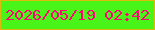 文字の大きさ：4、枠の色：debb0a、背景の色：49f418、文字の色：ff0774 無料ブログパーツのブログ時計