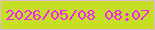 文字の大きさ：3、枠の色：debbd0、背景の色：c6df24、文字の色：f324f2 無料ブログパーツのブログ時計