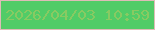 文字の大きさ：4、枠の色：debcb7、背景の色：51cc67、文字の色：88ca62 無料ブログパーツのブログ時計