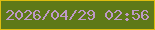 文字の大きさ：3、枠の色：debd10、背景の色：5e7918、文字の色：be99c7 無料ブログパーツのブログ時計