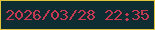 文字の大きさ：4、枠の色：dec53b、背景の色：0d2d32、文字の色：c53a51 無料ブログパーツのブログ時計
