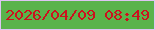 文字の大きさ：2、枠の色：dec5f3、背景の色：5ab34b、文字の色：cd101e 無料ブログパーツのブログ時計