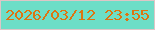 文字の大きさ：2、枠の色：dec6c6、背景の色：6ddec7、文字の色：de7311 無料ブログパーツのブログ時計