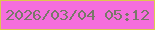 文字の大きさ：1、枠の色：dec84e、背景の色：f56edd、文字の色：797869 無料ブログパーツのブログ時計