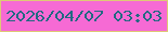 文字の大きさ：5、枠の色：dec976、背景の色：f66ad4、文字の色：226982 無料ブログパーツのブログ時計