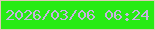 文字の大きさ：5、枠の色：decab5、背景の色：27eb14、文字の色：c4b3df 無料ブログパーツのブログ時計