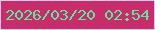 文字の大きさ：1、枠の色：decaf0、背景の色：c72d6a、文字の色：61e5a1 無料ブログパーツのブログ時計