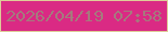 文字の大きさ：1、枠の色：decc99、背景の色：da2a84、文字の色：a57a7d 無料ブログパーツのブログ時計