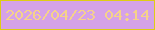 文字の大きさ：1、枠の色：decd15、背景の色：d5a2e8、文字の色：f5d28a 無料ブログパーツのブログ時計