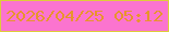 文字の大きさ：2、枠の色：decd3a、背景の色：fb74cf、文字の色：e8942c 無料ブログパーツのブログ時計