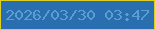 文字の大きさ：5、枠の色：dece25、背景の色：296eae、文字の色：5c9dd2 無料ブログパーツのブログ時計