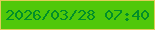文字の大きさ：2、枠の色：dece59、背景の色：4fc80a、文字の色：018f29 無料ブログパーツのブログ時計