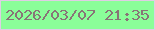 文字の大きさ：5、枠の色：decee4、背景の色：8afe99、文字の色：887477 無料ブログパーツのブログ時計
