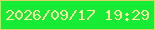 文字の大きさ：5、枠の色：ded267、背景の色：16eb36、文字の色：f7eea4 無料ブログパーツのブログ時計