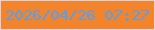文字の大きさ：1、枠の色：ded4e2、背景の色：f4842c、文字の色：52a0f2 無料ブログパーツのブログ時計