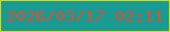 文字の大きさ：3、枠の色：ded614、背景の色：179b93、文字の色：d35234 無料ブログパーツのブログ時計