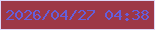 文字の大きさ：1、枠の色：ded6f6、背景の色：9d3747、文字の色：655eda 無料ブログパーツのブログ時計