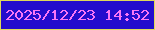 文字の大きさ：4、枠の色：deda5a、背景の色：230dcd、文字の色：f877f6 無料ブログパーツのブログ時計