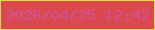 文字の大きさ：3、枠の色：dedb50、背景の色：db484d、文字の色：ce529a 無料ブログパーツのブログ時計