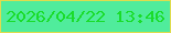 文字の大きさ：4、枠の色：dedc4e、背景の色：50ec9c、文字の色：1adc2b 無料ブログパーツのブログ時計