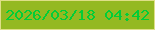 文字の大きさ：1、枠の色：dedf88、背景の色：94b922、文字の色：02cd38 無料ブログパーツのブログ時計