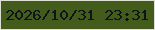 文字の大きさ：5、枠の色：dedfd3、背景の色：435c1b、文字の色：0f131c 無料ブログパーツのブログ時計