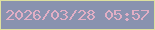 文字の大きさ：1、枠の色：dee09f、背景の色：8992af、文字の色：e1aec5 無料ブログパーツのブログ時計
