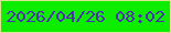 文字の大きさ：1、枠の色：dee391、背景の色：0ced00、文字の色：4a2fb2 無料ブログパーツのブログ時計