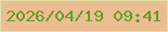 文字の大きさ：3、枠の色：dee3a6、背景の色：ebbd91、文字の色：619d26 無料ブログパーツのブログ時計