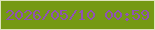文字の大きさ：3、枠の色：dee3bd、背景の色：759914、文字の色：9052b3 無料ブログパーツのブログ時計