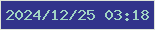 文字の大きさ：3、枠の色：dee4d8、背景の色：32348b、文字の色：a1d4c4 無料ブログパーツのブログ時計