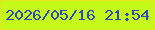 文字の大きさ：2、枠の色：dee71f、背景の色：c4f919、文字の色：2d49c4 無料ブログパーツのブログ時計