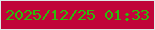 文字の大きさ：5、枠の色：dee8e8、背景の色：c0043a、文字の色：2cbc0a 無料ブログパーツのブログ時計