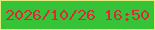 文字の大きさ：4、枠の色：deec80、背景の色：37c338、文字の色：d72c38 無料ブログパーツのブログ時計