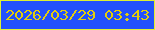 文字の大きさ：1、枠の色：def131、背景の色：2351fc、文字の色：e2cd0c 無料ブログパーツのブログ時計