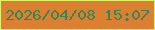 文字の大きさ：2、枠の色：def16a、背景の色：dd7f30、文字の色：368653 無料ブログパーツのブログ時計