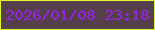 文字の大きさ：2、枠の色：def82b、背景の色：553f4a、文字の色：9823e4 無料ブログパーツのブログ時計