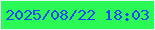 文字の大きさ：5、枠の色：def8f1、背景の色：2bfa56、文字の色：1c49f4 無料ブログパーツのブログ時計