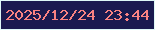 文字の大きさ：1、枠の色：def8f6、背景の色：1a1a4f、文字の色：fa8382 無料ブログパーツのブログ時計