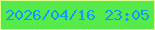 文字の大きさ：5、枠の色：defe93、背景の色：56eb4b、文字の色：0d9bfb 無料ブログパーツのブログ時計