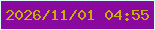 文字の大きさ：5、枠の色：defff8、背景の色：89099e、文字の色：c7af0a 無料ブログパーツのブログ時計