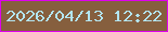 文字の大きさ：2、枠の色：df01ee、背景の色：865f3e、文字の色：b3e5f1 無料ブログパーツのブログ時計